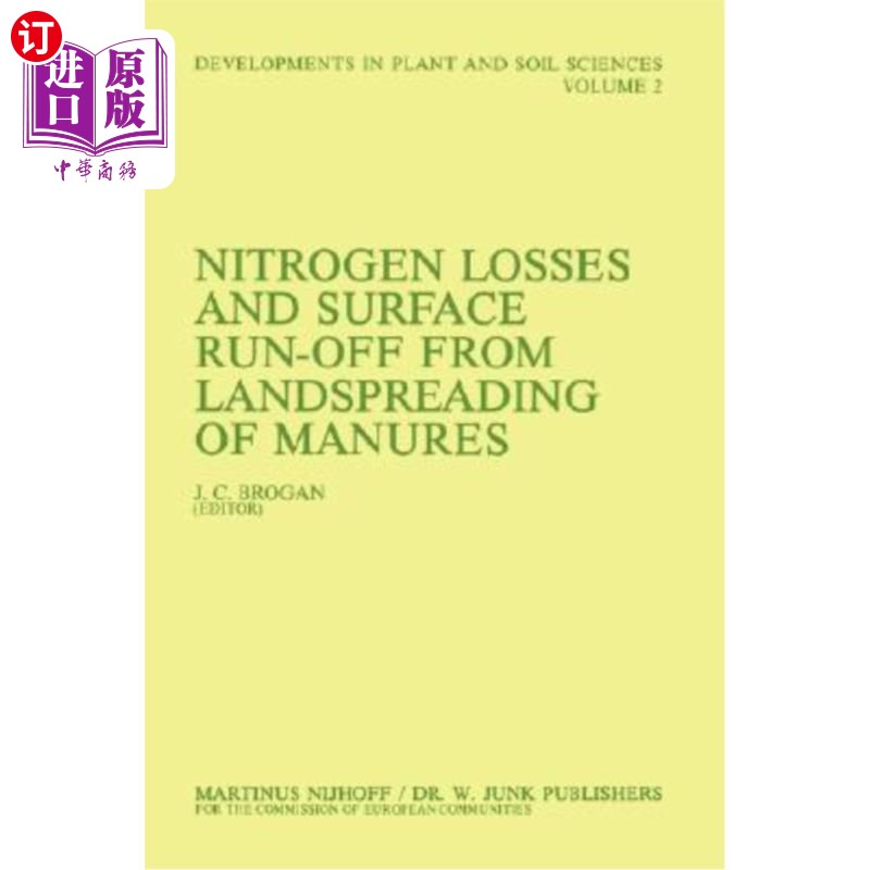 海外直订Nitrogen Losses and Surface Run-Off from Landspreading of Manures 施肥过程中氮素损失和地表径流