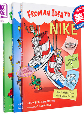 点子系列3册 Lowey Bundy Sichol 儿童科普读物 From an Idea to 亲子英语 儿童思维启蒙 7~12岁 英文原版 儿童商业传记 市场