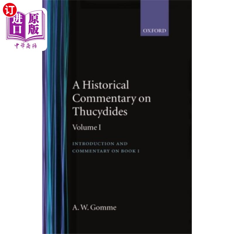海外直订Historical Commentary on Thucydides: Volume 1. I... 修昔底德的历史评论:第一卷。第一册的导言和评注