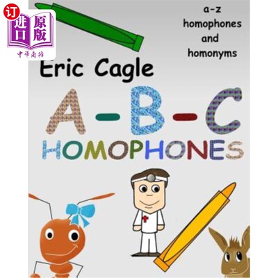 海外直订ABC Homophones and Homonyms Coloring Book ABC同音异义词填色书