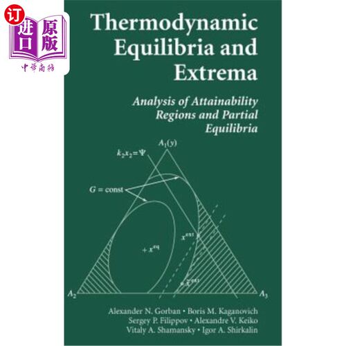 海外直订Thermodynamic Equilibria and Extrema: Analysis of Attainability Regions and Part 热力学平衡和极值:可达区域