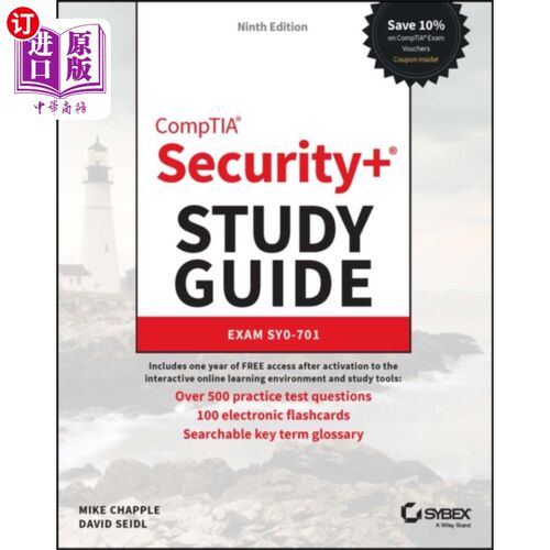 海外直订CompTIA Security+ Study Guide with over 500 Prac... CompTIA安全+学习指南与超过500个练习测试问题