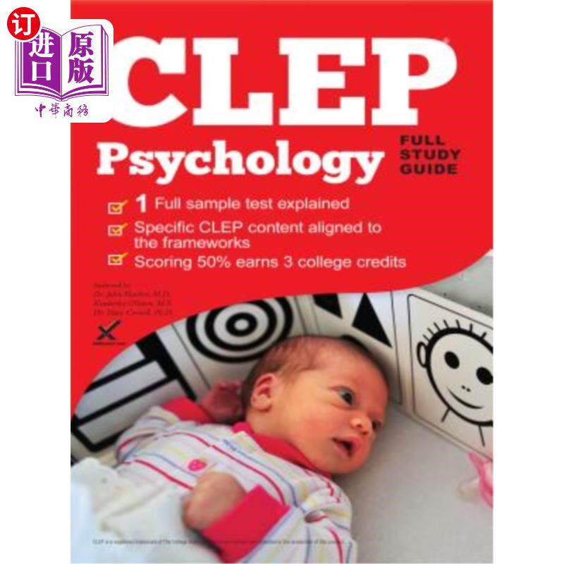海外直订CLEP Introductory Psychology 2017 CLEP入门心理学2017