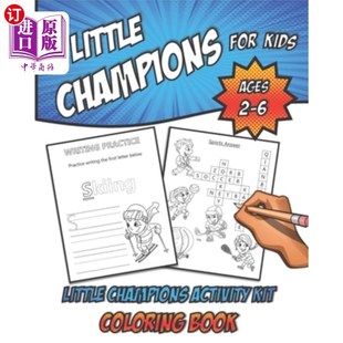 for coloring Champions Kit 儿童小冠军活动包：一本有线 海外直订Little LETTERS Kids Activity with book LINES