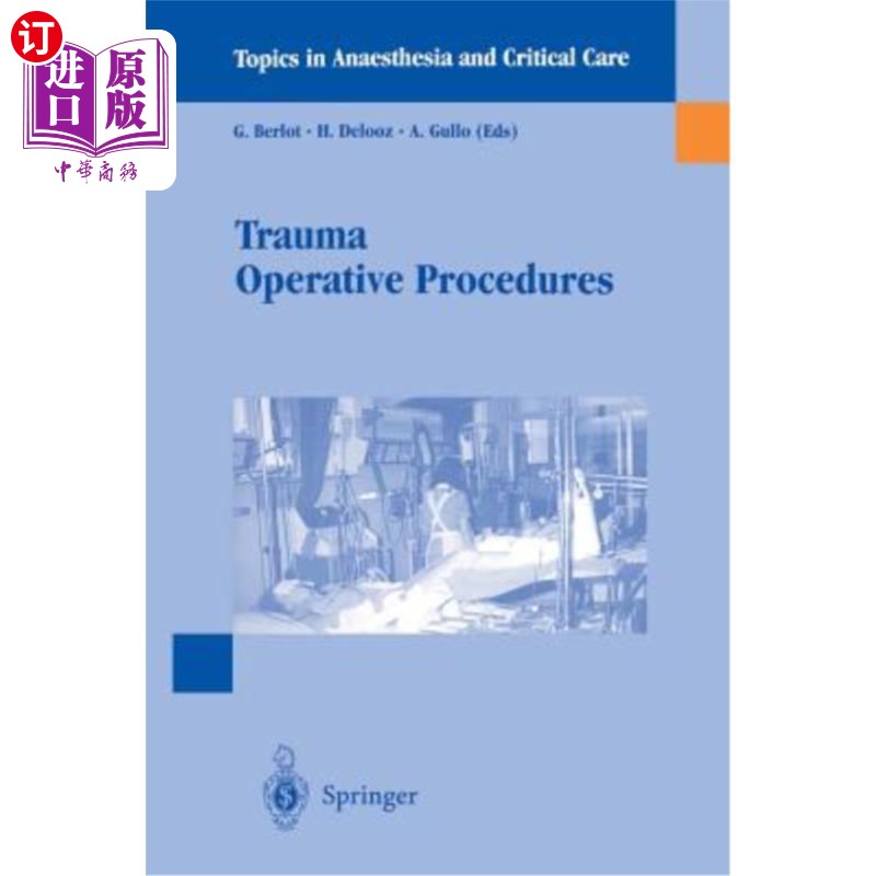 海外直订医药图书Trauma Operative Procedures 创伤手术过程