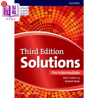 海外直订Solutions: Pre-Intermediate: Student's Book C Un... 解决方案:中级预科:学生用书C单元7-9