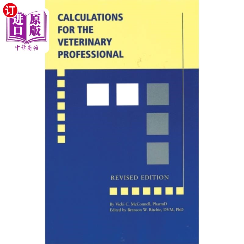 海外直订医药图书Calculations for the Veterinary Professional: Re... 兽医专业人员的计算