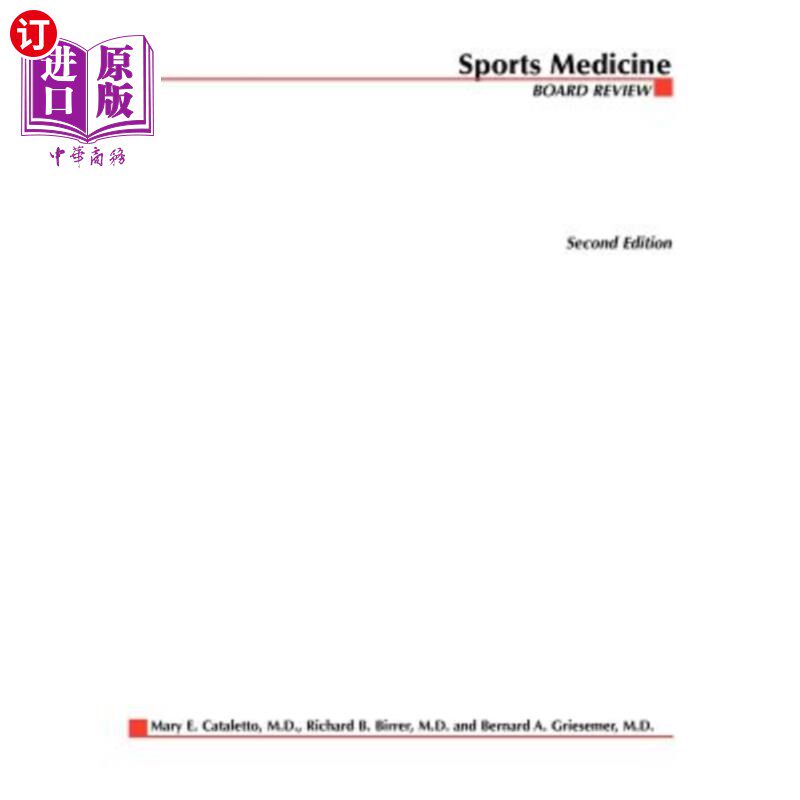 海外直订医药图书Sports Medicine Board Review 运动医学委员会评论