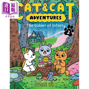 中商原版 猫猫历险记2寻找高脚杯 故事Cat Infinity英文原版 Adventures Cat 儿童图像小说 桥梁漫画 The 进口 Goblet
