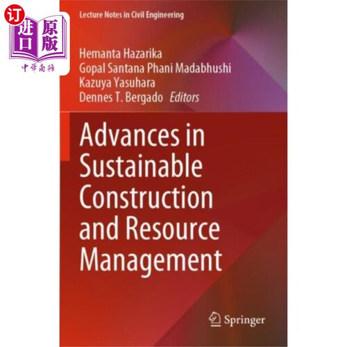 海外直订Advances in Sustainable Construction and Resourc... 可持续建设与资源管理研究进展