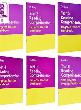 Collins英文原版柯林斯阅读理解目标练习册合集 小学1-6年级 Reading Comprehension SATs Targeted Practice 【中商原版】