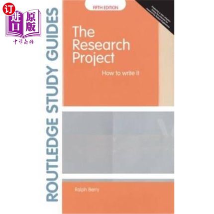 海外直订The Research Project: How to Write It, Edition 5 研究项目：如何写作，第5版