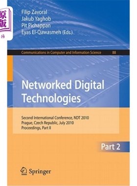 海外直订Networked Digital Technologies, Part II: Second International Conference, Ndt 20 数字技术，第2部分：第2