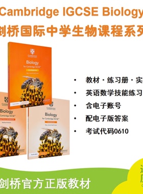 Cambridge IGCSE Biology 剑桥IGCSE生物课程教材系列 练习册 实验手册 英文原版 Coursebook Practical Workbook【中商原版】