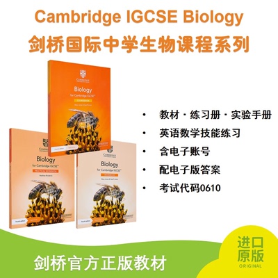 Cambridge IGCSE Biology 剑桥IGCSE生物课程教材系列 练习册 实验手册 英文原版 Coursebook Practical Workbook【中商原版】