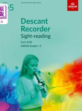 海外直订Descant Recorder Sight-Reading Tests, ABRSM Grad... 描述记录仪视读测试，英国ABRSM 1-5级