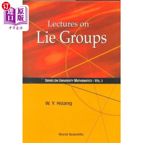 海外直订Lectures on Lie Groups 关于谎言群的讲座