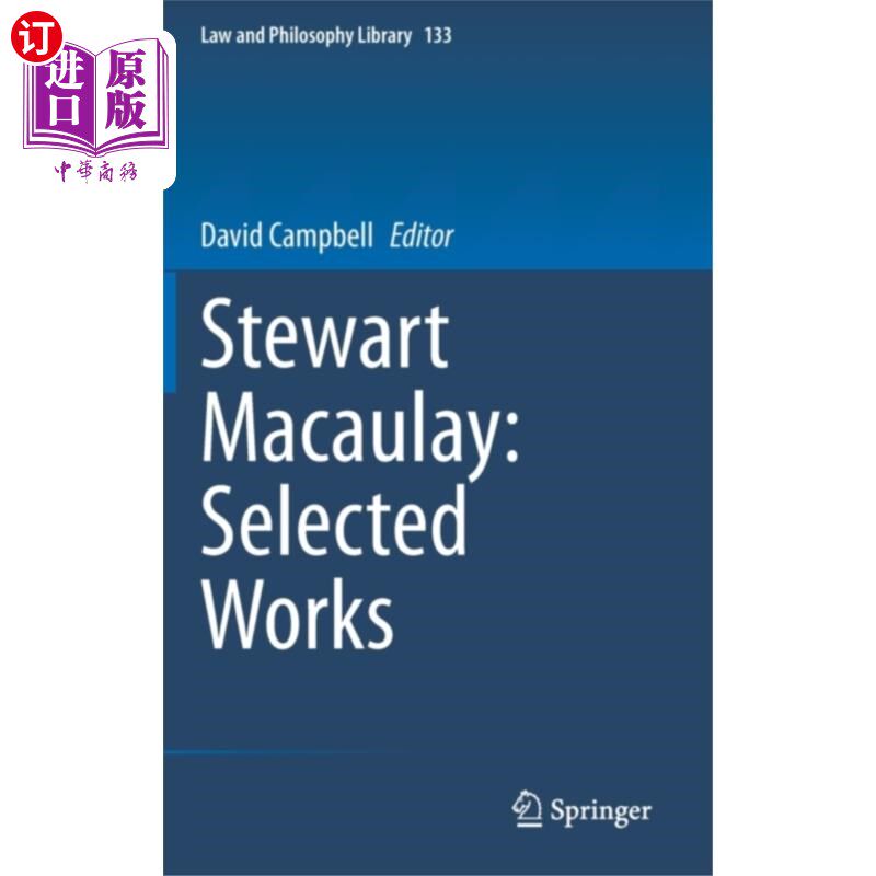 海外直订Stewart Macaulay: Selected Works 斯图尔特·麦考利:《选集》