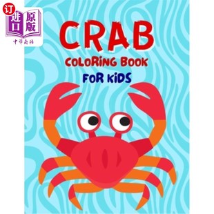 Kids Boys Coloring For 孩子 螃 海外直订Crab 螃蟹填色书 Funny Book Girls And Crab 有趣