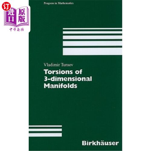 海外直订Torsions of 3-Dimensional Manifolds 三维流形的扭转