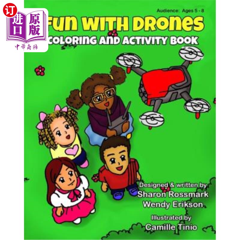 海外直订Fun With Drones: Coloring And Activity Book 无人机的乐趣：色彩和活动手册