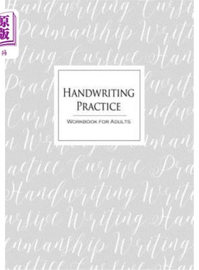 海外直订Handwriting Practice Workbook for Adults: Cursive Writing Penmanship Handwriting 成人手写练习册：草书成人手
