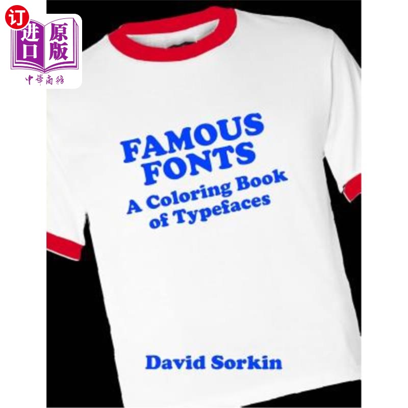 海外直订Famous Fonts: A Coloring Book of Typefaces 著名字体：字体的着色书