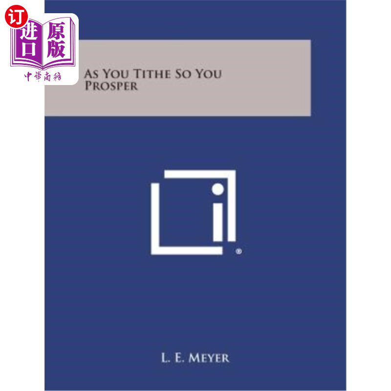 海外直订As You Tithe So You Prosper 当你十分之一时，你就成功了