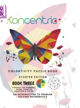 海外直订Koncentric Colortivity Puzzlebook: STARTER EDITION: Create breathtaking art and  Koncentric