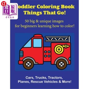 That Big Coloring Things Beginners 学步儿童彩绘书内容：50幅独 海外直订Toddler For Book Unique Learn Images