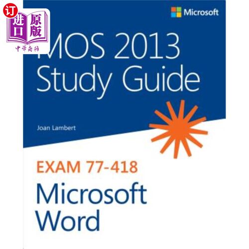 海外直订Mos 2013 Study Guide for Microsoft Word Mos 2013微软Word学习指南