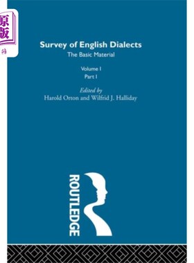 海外直订Survey Eng Dialects Vol1 Prt1 英语方言调查卷1 Prt1