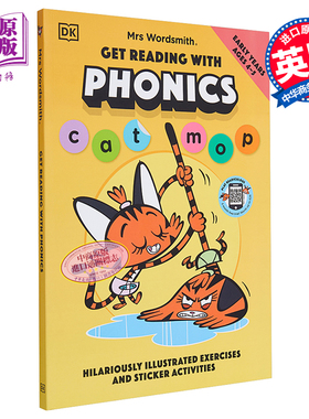 DK沃德史密斯夫人Mrs Wordsmith学习手册自然拼读1阶4-5岁 英文原版童书 Get Reading With Phonics 儿童参考资料【中商原版?