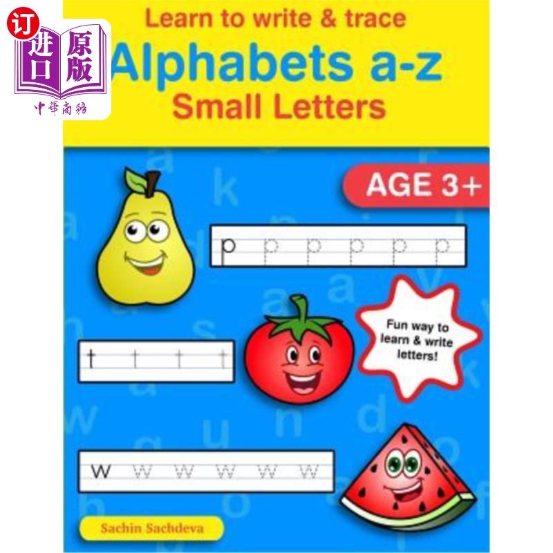 海外直订Learn to Write & Trace Alphabets a-z: Small Letters 学习书写和跟踪字母a-z：小字母