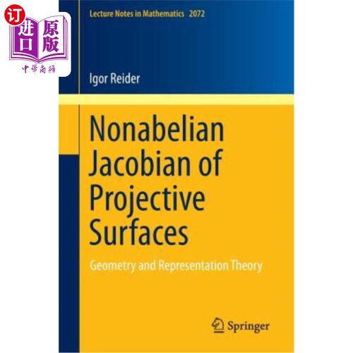 海外直订Nonabelian Jacobian of Projective Surfaces: Geometry and Representation Theory 射影曲面的非贝利雅可比矩阵：