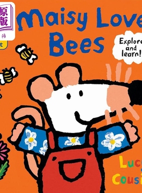 小鼠波波爱蜜蜂 Maisy Loves Bees A Maisys Planet Book英文原版 儿童纸板绘本 纸板书图画书 动物故事 进口童书【中商原版?