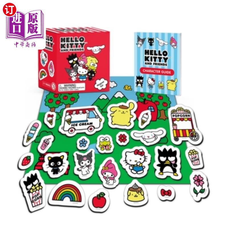海外直订Hello Kitty and Friends Magnet Set Hello Kitty和朋友磁铁套装