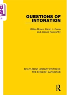 海外直订Questions of Intonation 语调问题