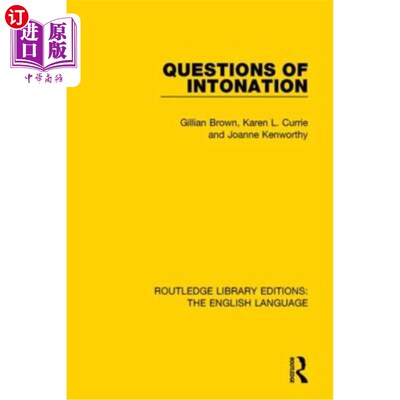 海外直订Questions of Intonation 语调问题