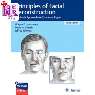 海外直订医药图书Principles of Facial Reconstruction: A Subunit Approach to Cutaneous Repair 面部重建的原理:皮肤修复
