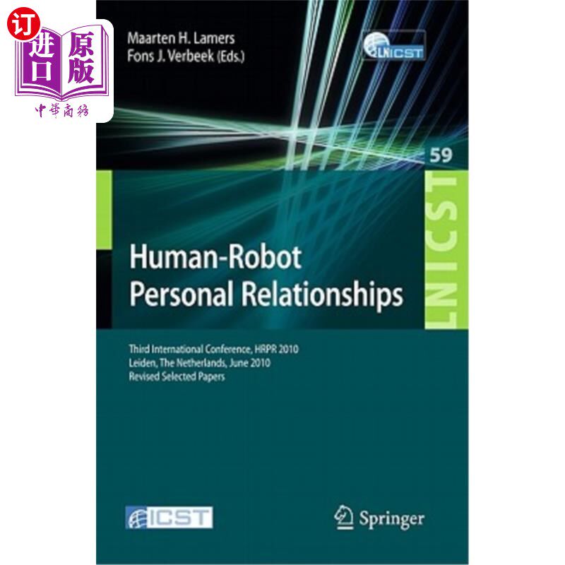 海外直订Human-Robot Personal Relationships 人与机器人的人际关系