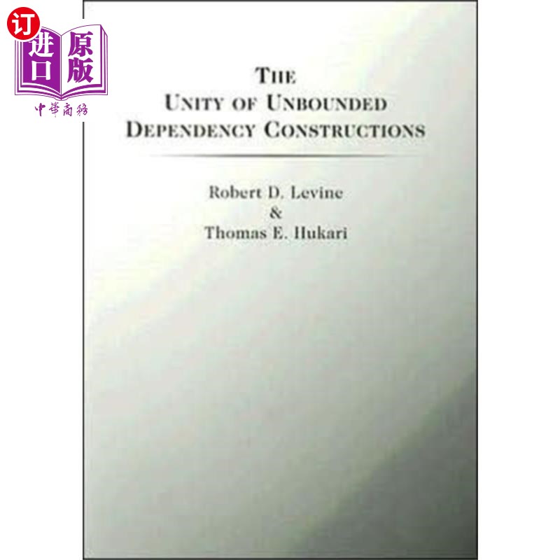 海外直订Unity of Unbounded Dependency Constructions 无界依赖结构的统一性