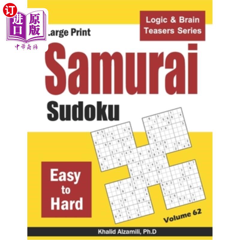 海外直订Large Print Samurai Sudoku: 500 Easy to Hard Sudoku Puzzles Overlapping into 100
