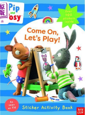 Pip and Posy Come On Let’s Play 波西和皮普一起来玩耍贴纸活动书 英文原版儿童绘本 动物故事 3到6岁【中商原版】