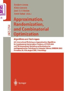 海外直订Approximation, Randomization, and Combinatorial Optimization. Algorithms and Tec 近似、随机化和组合优化。算