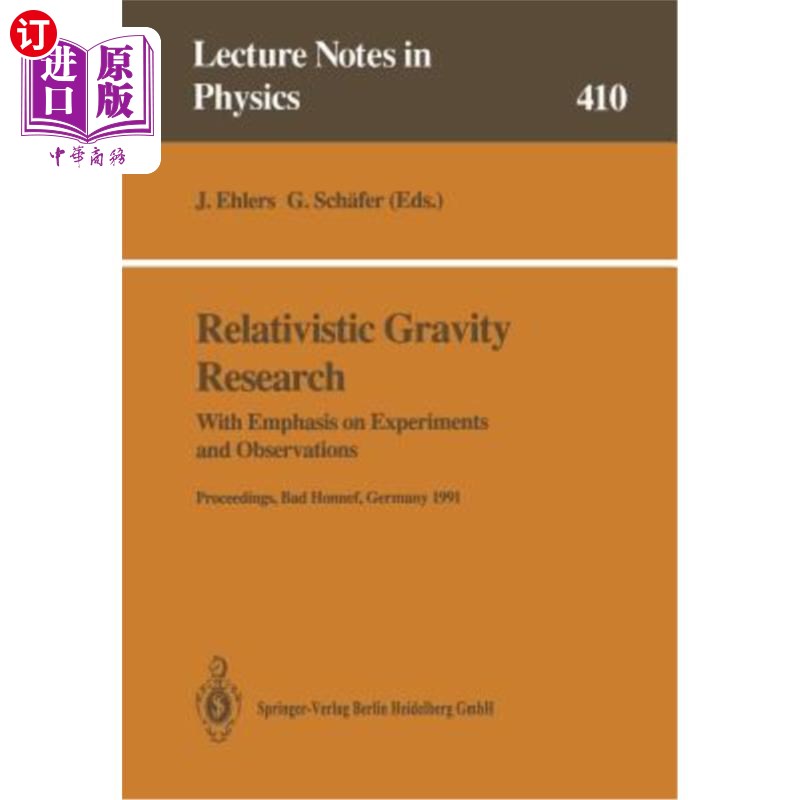 海外直订Relativistic Gravity Research: With Emphasis on Experiments and Observations 相对论引力研究：侧重于实验和观测