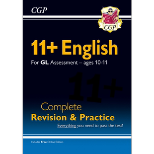 现货 英国CGP New 11+ GL English Complete Revision and Practice Ages 10-11 with Online Edition【中商原版】