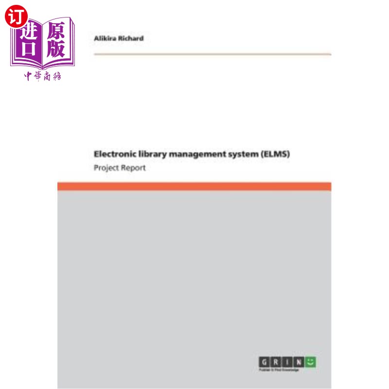 海外直订Electronic library management system (ELMS) 电子图书馆管理系统(ELMS)
