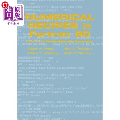 海外直订Numerical Recipes in FORTRAN 90: Volume 2, Volume 2 of FORTRAN Numerical Recipes Fortran 90中的数字配