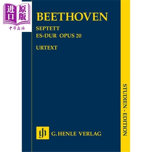 major 非演奏用谱 HN9025 flat Septet 降E大调 研习小总谱 中商原版 贝多芬 七重奏op20 Beethoven 预售 进口艺术